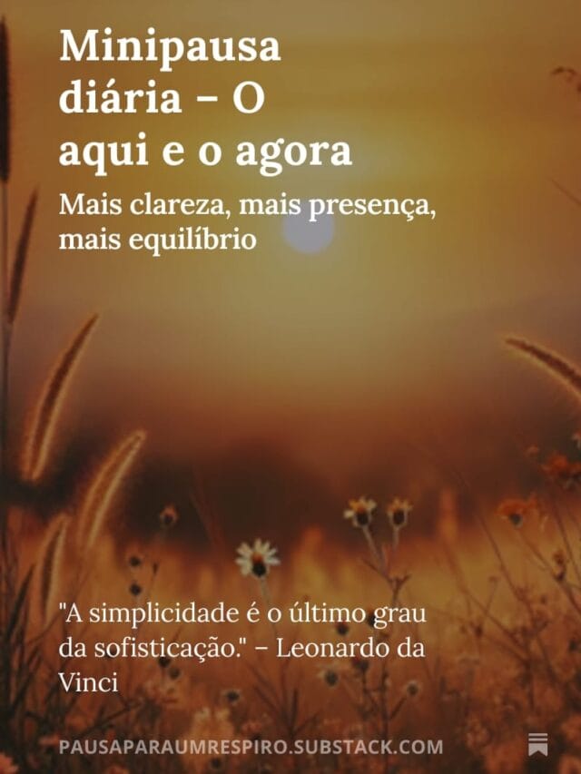 Minipausa diária – O presente como ele é (Copia) (Copia)